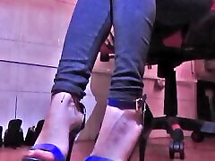 Mistress Shows off Some High Heels with Her Soft and Eager Feet!