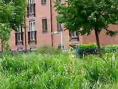 British babe pissing outdoors