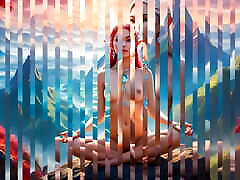32 Images of Beautiful Elf Girls Meditating on Mountain