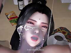 japanische 3d-cosplay-schlampe wurde von einem großen alten schwanz gefickt