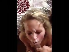 Spraying cum on this hot blonde xoxoxo sloopy tube girls face