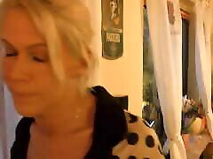 Blonde neighbor gets fucked fast and horny !!