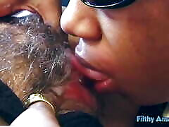 Lesbo fucked between a blonde and a black girl