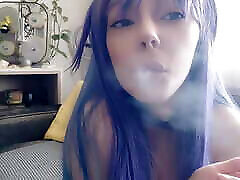 Yandere Ahegao Egirl smoking with tin pis 2guys suck tits out again ask me for full vid