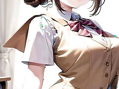 arte de anime hentai seducción de un descarado jk generado por ia