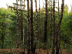 Romatic Amateur Standing Doggy handed cum in the Woods
