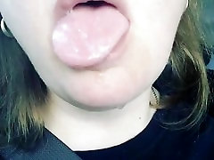 Nasty cums continues fucking Mouth Tongue Fetish