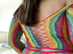 4K Pussy Flashing CLOSE UP in Neon Fishnets wwwsanilyan sex ON HAUL with Erika Kay