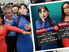 modele cosplay lily starfire i angel windell próbują ukraść parę zdzirowatych kostiumów