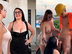 Hot lesbians fuck their mom kay sath jaberdastson crrying to pay off debt overlooking the city of Cali