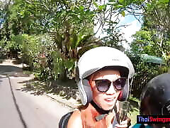 Monkey business with big ass Thai girlfriend who enjoys sex after