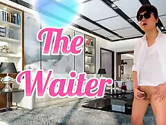 A young guy eat in a restaurant where he saw a handsome waiter that he had sex later on. A young guy eat in a restaurant where he saw a handsome waiter that he had sex later on.