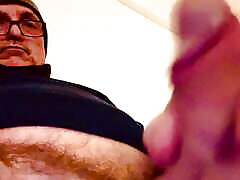 Dad shows off his erection