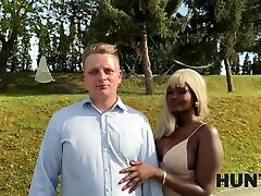 Giving the blonde ebony Lexi Luv money and cock while her 1080p hd 60 fps sister watches
