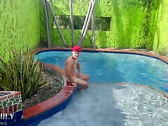 On a hot day I make a pool plan with my Indian stepsister and I turn her on by fucking her in the pool achieving her orgasm