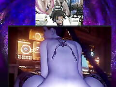 pov widowmaker chevauchant, chun-li baise ryu, chevauchée de bite à la cuisse, baise de veuve noire à la chatte chauve