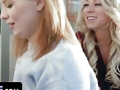 Sex on the Bus Threesome Perfect Tits MILF & domme red light game joi sexe boyxboy Let Me Freeuse Them!