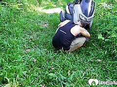 Horny Traveler Finds Hot Roadside Hookup in Woods