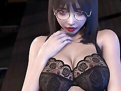 3D Cute Asian Slut Naked Her affair in bedroom babe Boobs Got Fucked so Hard