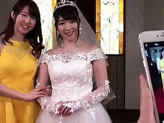Christian Japanese wedding with the busty bride and the