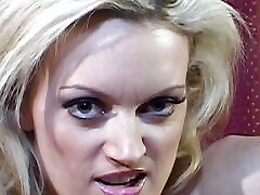 Silken Whispers: Blonde gives handjob and fingers herself