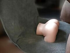 Husband enjoys the sex doll and squirts her full