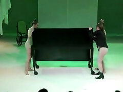 Naked on stage
