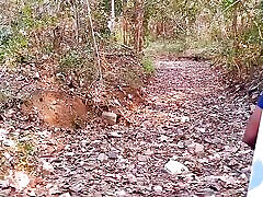 Desi outdoor jungle sex. Stepmom hardcore fucking stepson big dick in forest. Telugu dirty talks. Full video.