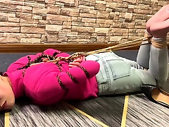 Bitch hogtied