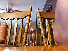 Double Teaming Asspussy With 9.5 Inch Circumference Bullet Plug and 10 Inch Circumference King Cock Dildo