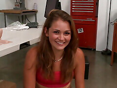 Allie Haze an experienced brunette woman gets fucked in the