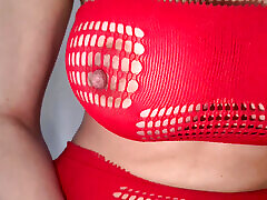 Busty amateur wife gives me an amazing blowjob and handjob until I cum