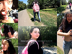 Public Wetting and Public Blowjob