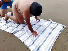 Incredible!! I fuck my big tits stepmom on a nudist beach REAL HOMEMADE