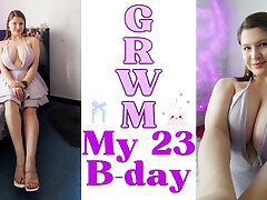 cumpleaños ¡prepárate conmigo! me cambio en la cámara y comparto mis secretos traviesos
