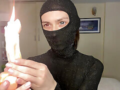 Masked Candle Tease, Soft Femdom & Erotic Play with Toy Flame, Daniella&039;s OF Preview