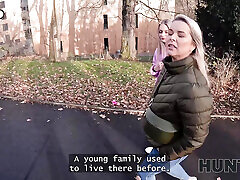 hunt4k. lesbijka pieprzyła się z nowym właścicielem