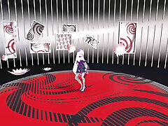 yowane haku déshabille danse lingerie sexy hentai chanson collante mmd 3d vêtements violets couleur modifier smixix