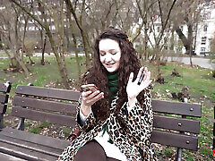 German Scout - Big Natural Saggy Tits Teen Alisa Horakova with Hairy Pussy at Casting Fuck