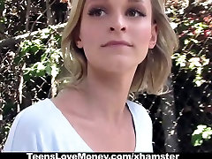 TeensloveMoney- Stranded Blonded Gives Up Pussy For Cash