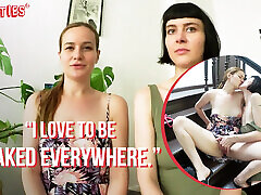 Ersties - Sally & Delfine Have Hot Lesbian cuite pussy in the Hallway