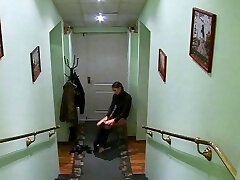 HCM Caught Masturbating Orgasms In Hallway