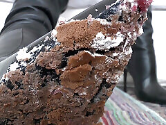 курящая любовница и вкусный десерт от boot soles, клип от первого лица, леди виктория валенте