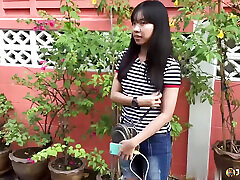 JohnTronX - A young Asian teen takes her tight jav cosplay kitana off and fucks in POV style