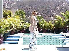 Blonde girl takes some pictures and blows a guy at casting POV style