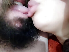 NAUGHTY TONGUE OF THIS BITCH DANCING DELICIOUSLY IN THE CUCKOLD&039;S MOUTH