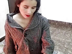 By showing dirty video, step sister was stripped naked.