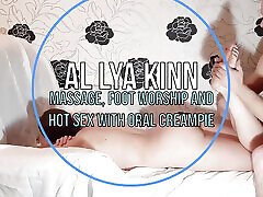 The Guy Oils up His Juicy MILF, Gives Her a Foot Fetish Massage, russiian mon Then Fucks Her Hard spank blonde Cums in Her Mouth