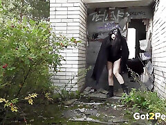 Gothic Relief by japanese repairman fuck 2 Pee where girls come to piss
