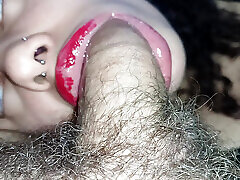 CREAMPIE FACE, CREAMPIE IN THE MOUTH OF THE NAUGHTY, WHO SUCKED HARD UNTIL HER LIPSTICK CAME OUT